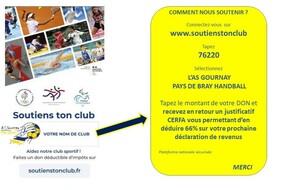 Préparation de la saison 2021-2022. Votre DON : un investissement citoyen !!!
