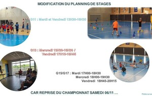 Stages et entrainements 2ème semaine des vacances