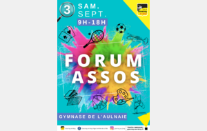 Forum des associations, le 3 septembre !