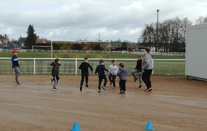 Entrainement avant la pluie
(échauffement, slalom, jeux de rapidité ...)