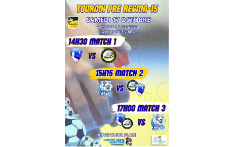 Tournoi Pré-Région -15